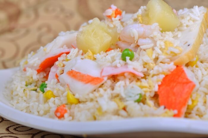 Seafood Fried Rice with Pineapple